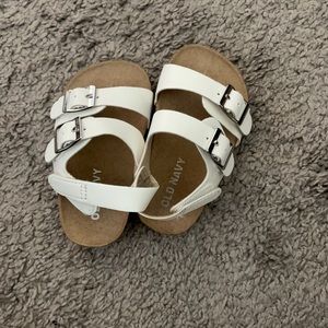 Never worn white sandals